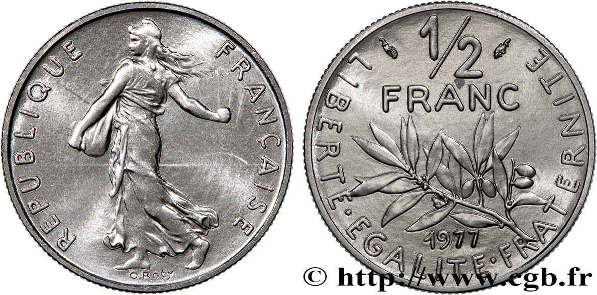 1/2 franc Semeuse 1977 Pessac F.198/16 FDC 