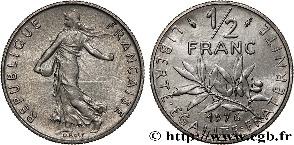 1/2 franc Semeuse 1976 Pessac F.198/15 FDC 