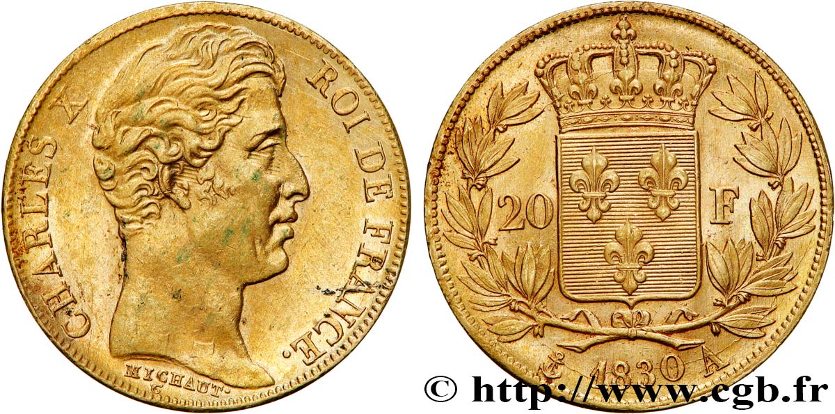 20 francs Charles X 1830 Paris F.520/12 SUP/SUP+ 