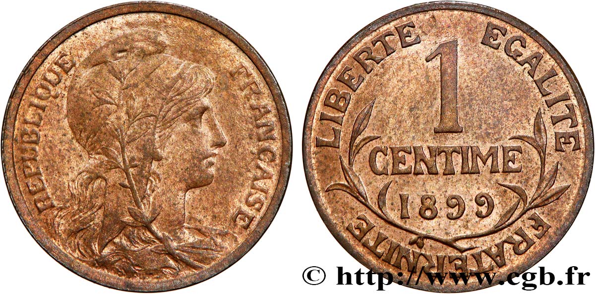 1 centime Daniel-Dupuis 1899  F.105/3 SPL63 