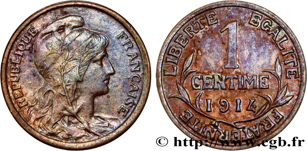 1 centime Daniel-Dupuis 1914 Paris F.105/16 TTB 