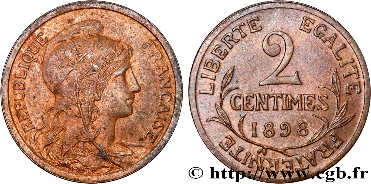 2 centimes Daniel-Dupuis 1898 Paris F.110/1 MS60 