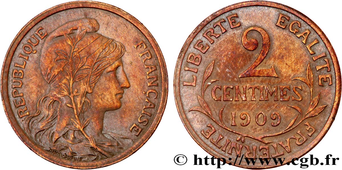 2 centimes Daniel-Dupuis 1909 Paris F.110/12 BB 