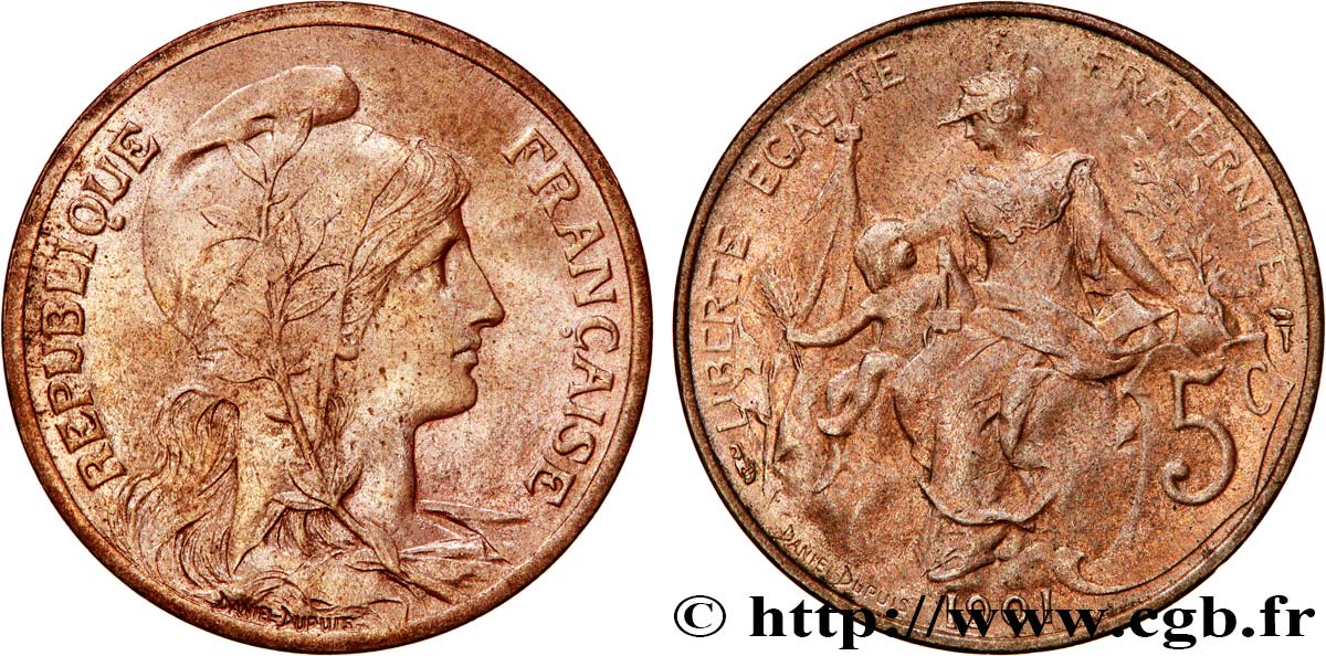 5 centimes Daniel-Dupuis 1901  F.119/11 SUP61 