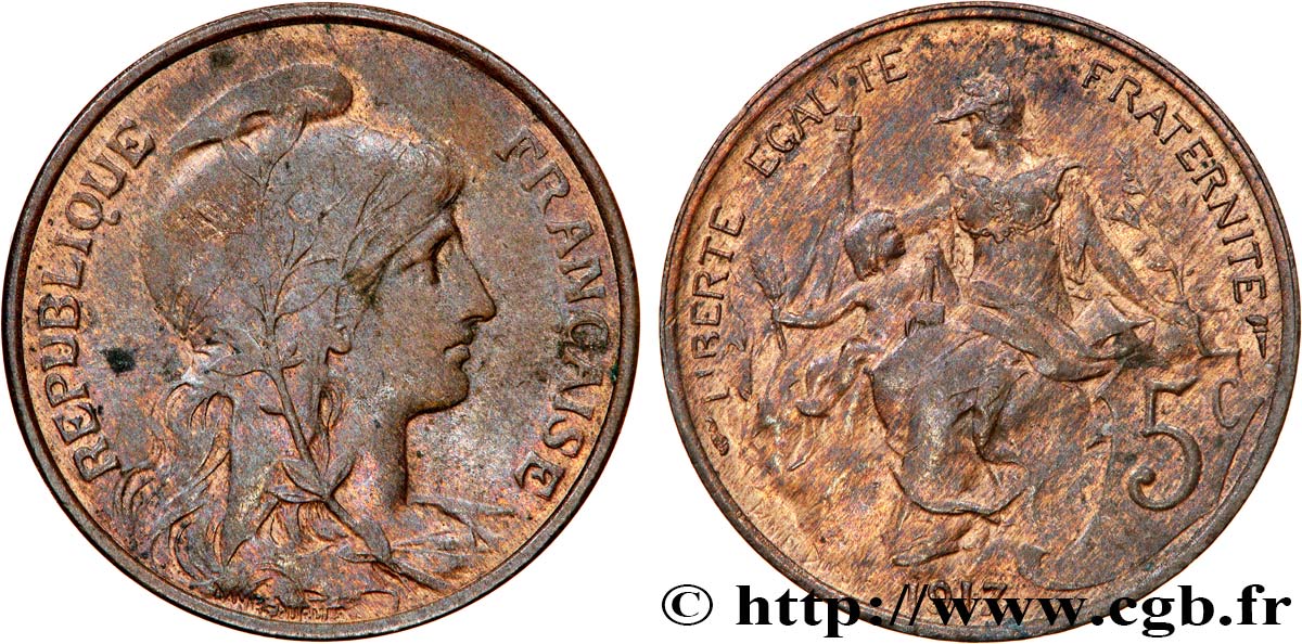 5 centimes Daniel-Dupuis 1917  F.119/30 MBC53 