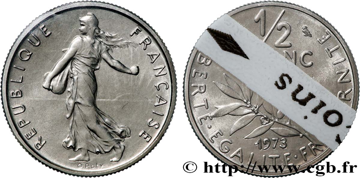 1/2 franc Semeuse 1973 Pessac F.198/12 FDC 