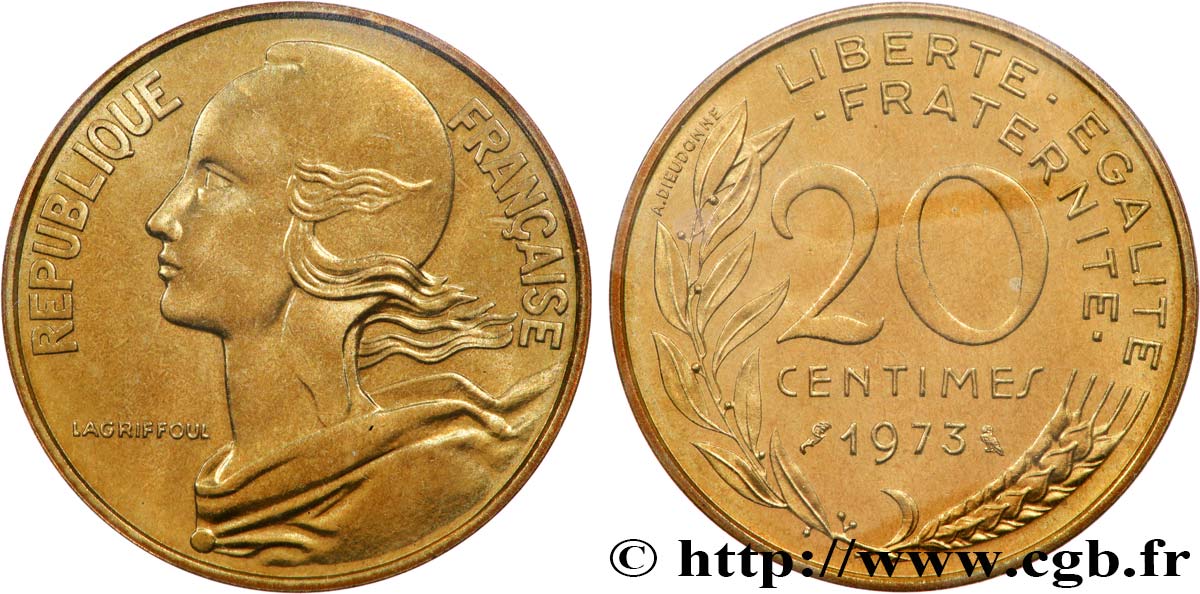 20 centimes Marianne 1973 Pessac F.156/13 FDC 
