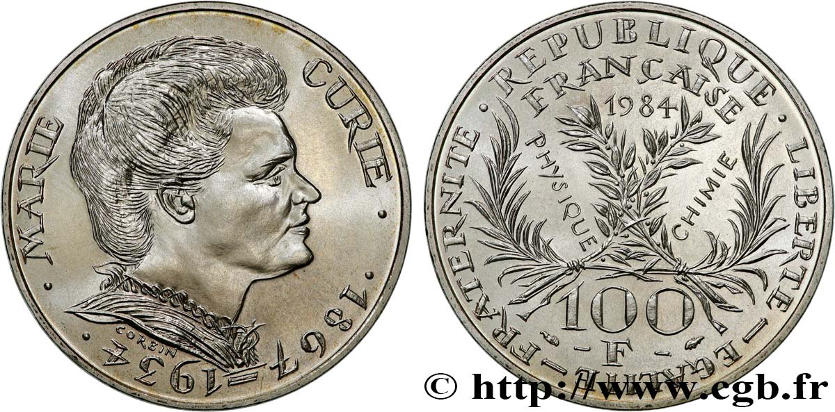 100 francs Marie Curie 1984  F.452/2 MS65 