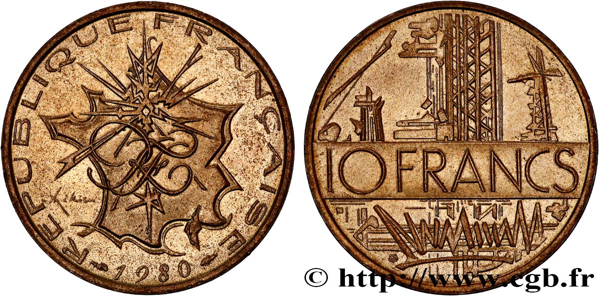 10 francs Mathieu, tranche A 1980 Pessac F.365/8 SPL62 