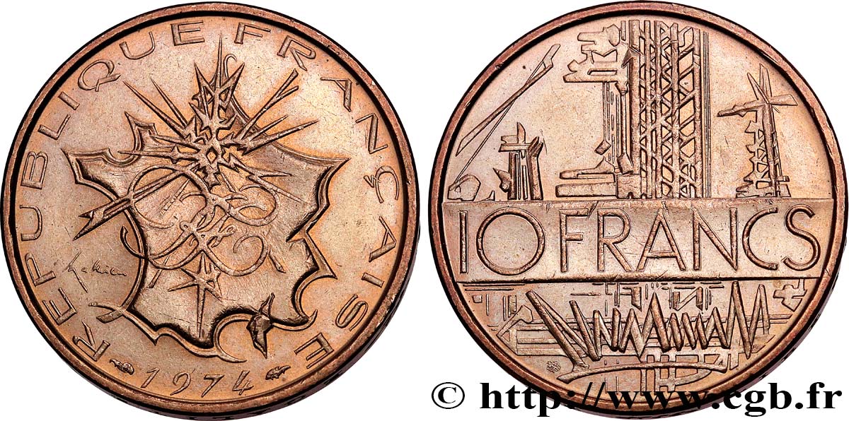 10 francs Mathieu 1974 Pessac F.365/2 SUP60 