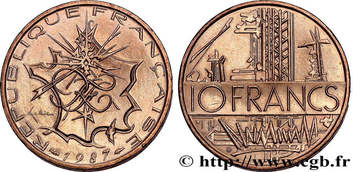 10 francs Mathieu 1987 Pessac F.365/14 EBC62 