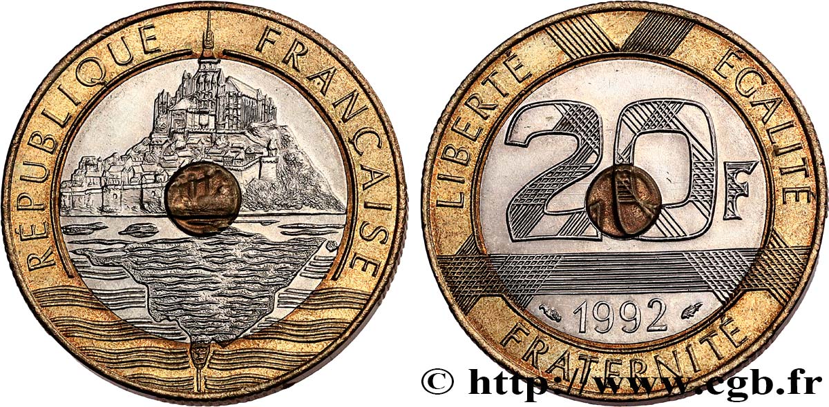 20 francs Mont Saint-Michel 1992 Pessac F.403/2 MS62 