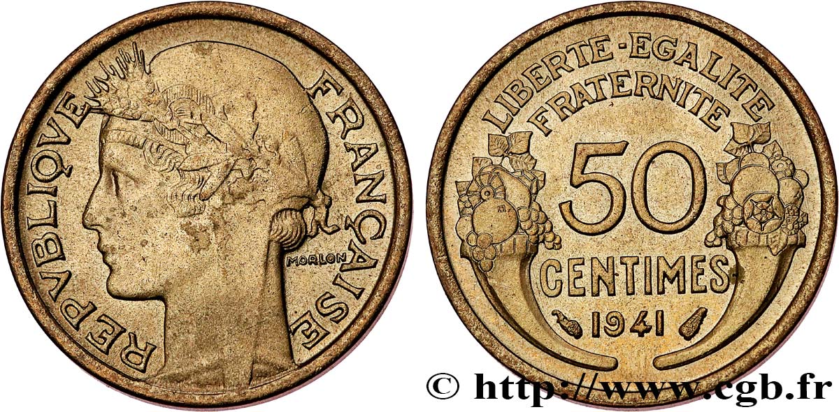 50 centimes Morlon 1941  F.192/18 MS62 