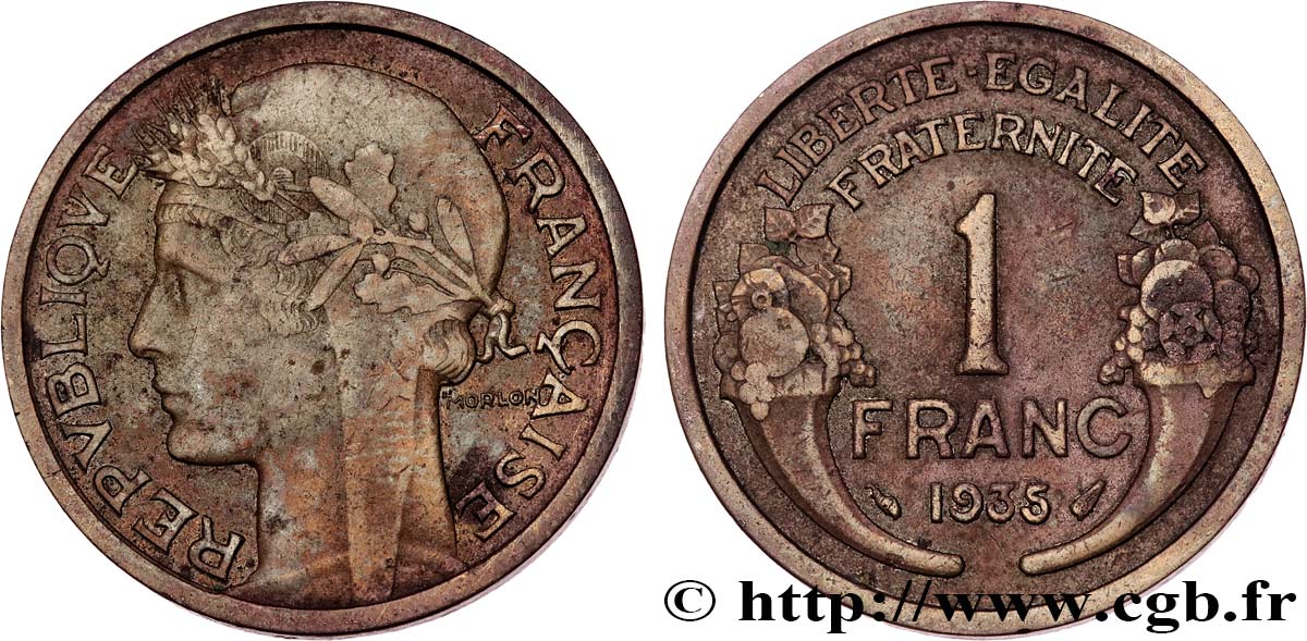 1 franc Morlon 1935 Paris F.219/6 TB 
