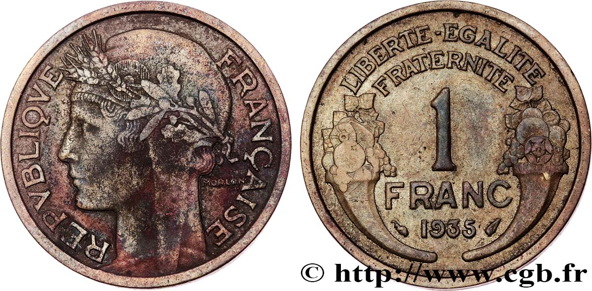 1 franc Morlon 1935 Paris F.219/6 TB 