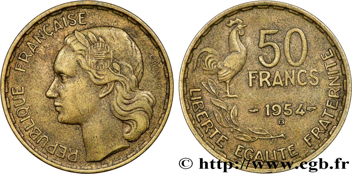 50 francs Guiraud 1954 Beaumont-le-Roger F.425/13 BB40 
