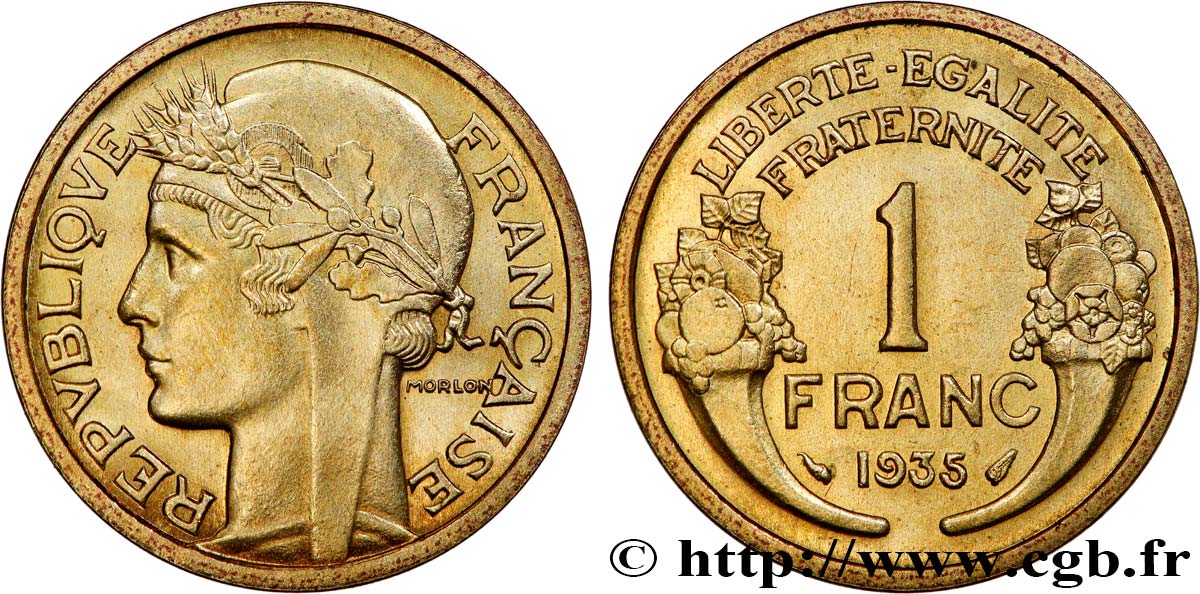 1 franc Morlon 1935  F.219/6 SPL64 