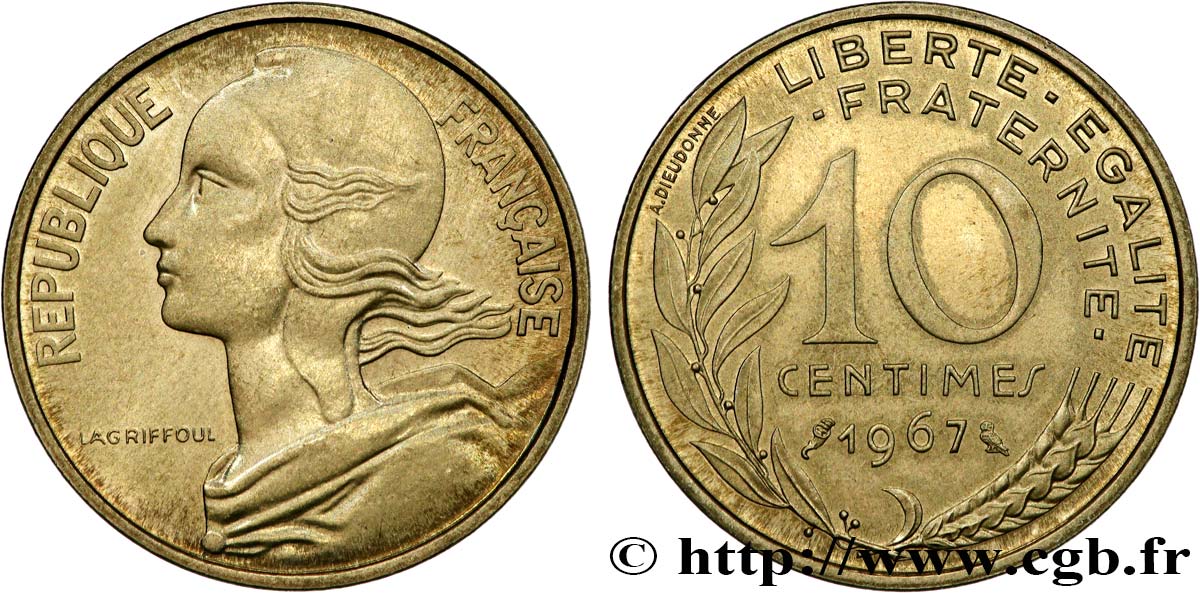 10 centimes Marianne 1967 Paris F.144/7 FDC 