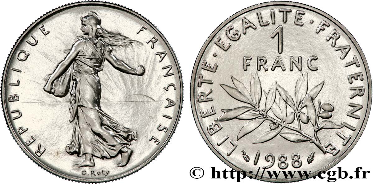 1 franc Semeuse, nickel 1988 Pessac F.226/33 FDC 