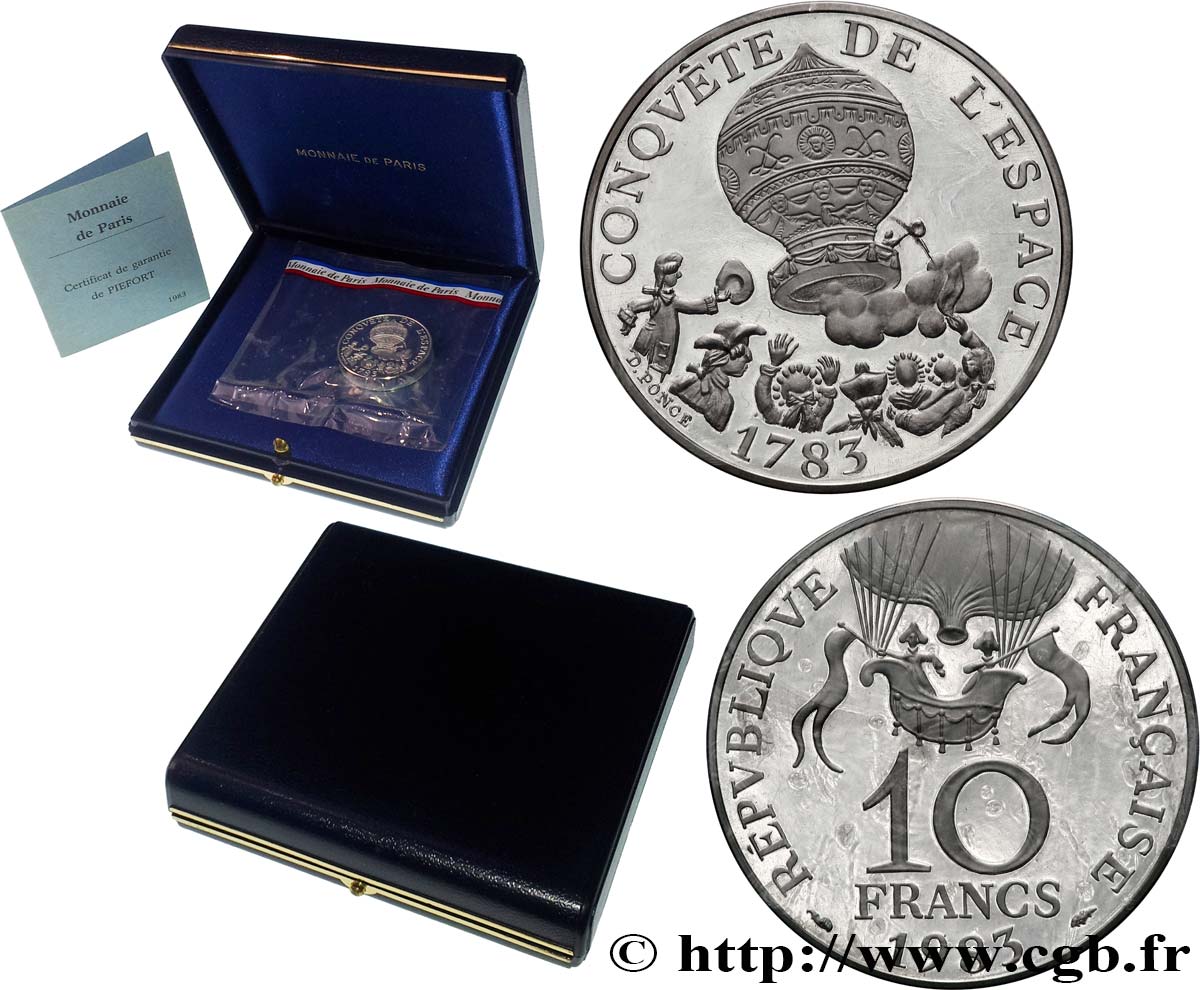 FRANCE 10 FRANCS CONQUETE DE L ESPACE 1983 Tranche A TTB - Gonçalves