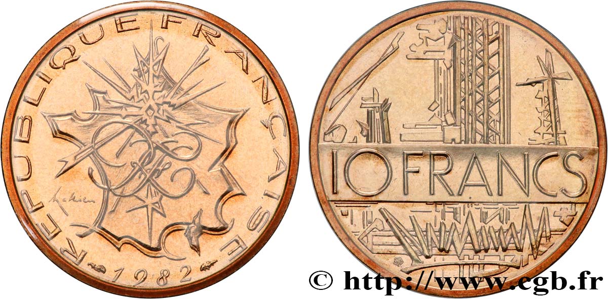 10 francs Mathieu, Tranche B 1982 Pessac F.365/10 MS 