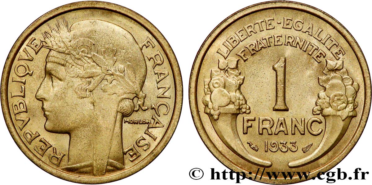 1 franc Morlon 1933  F.219/4 SUP+ 