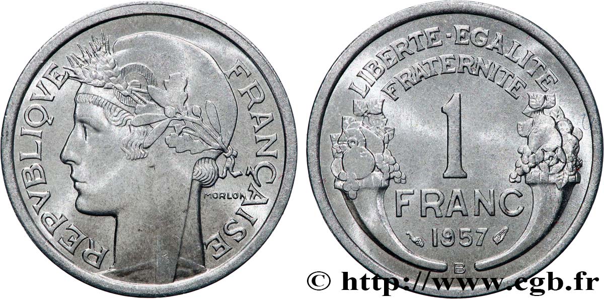 1 franc Morlon, légère 1957 Beaumont-Le-Roger F.221/20 FDC65 