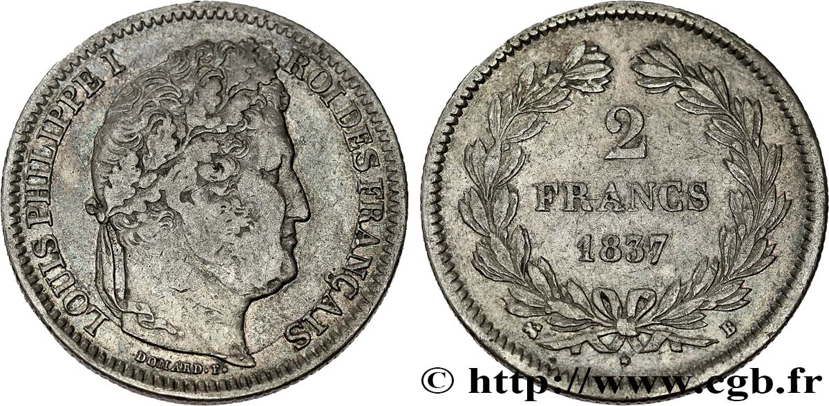 2 francs Louis-Philippe 1837 Rouen F.260/59 BC30 