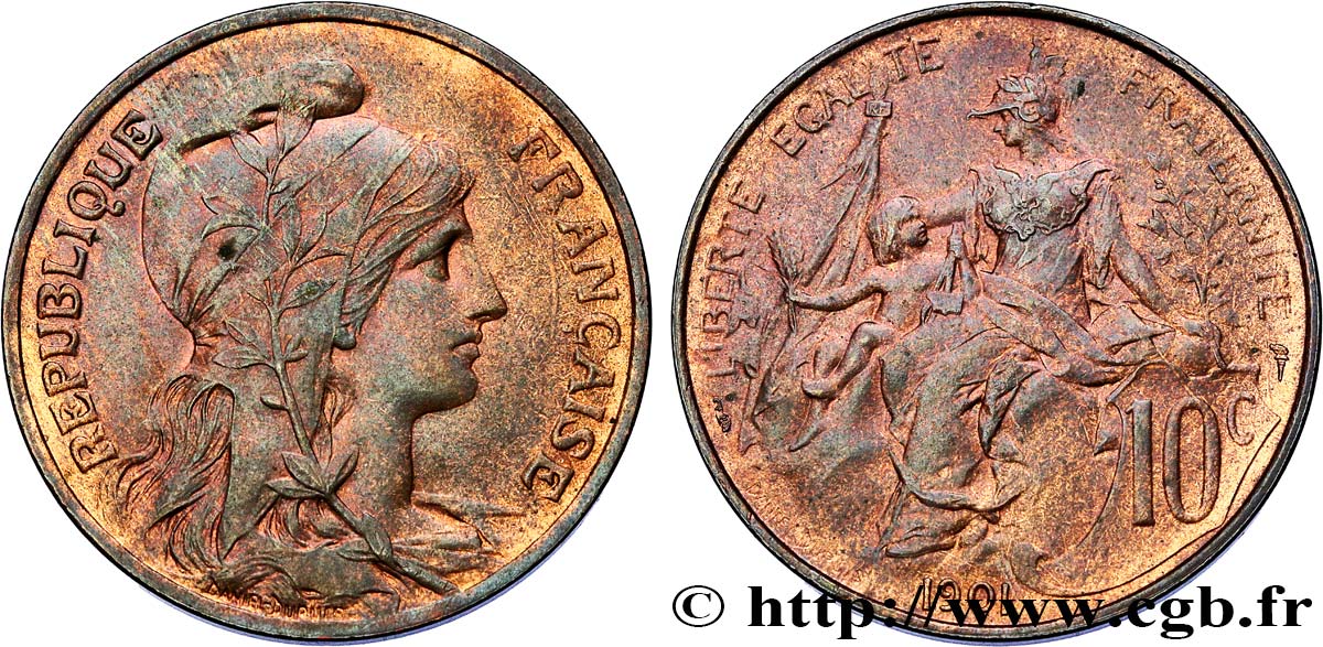 10 centimes Daniel-Dupuis 1901  F.136/10 SPL58 