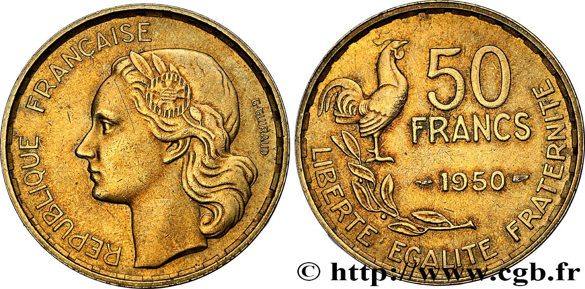 50 francs Guiraud 1950  F.425/3 TTB+ 