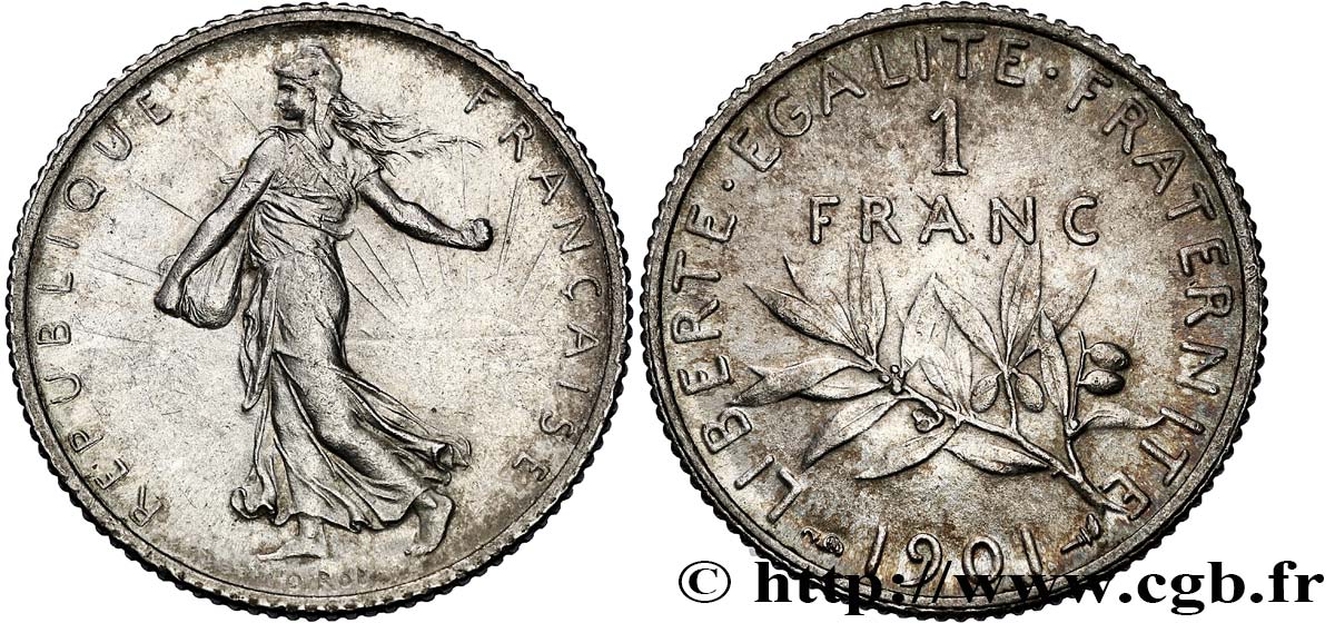 1 franc Semeuse 1901  F.217/6 EBC+ 