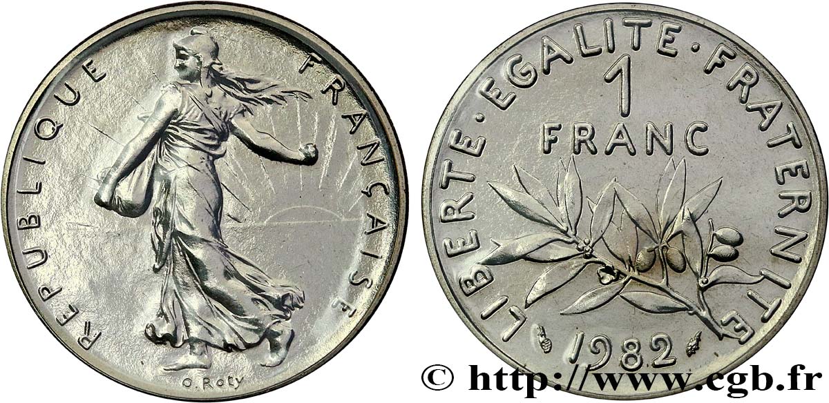 1 franc Semeuse, nickel 1982 Pessac F.226/27 FDC 