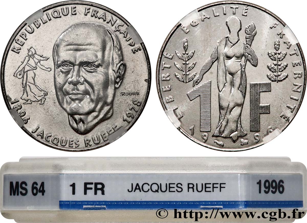 1 franc Jacques Rueff 1996 Pessac F.231/2 MS64 GENI
