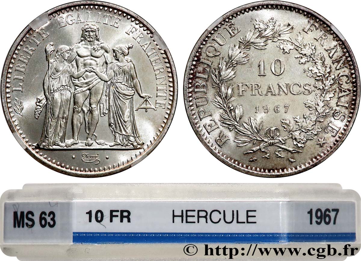 10 francs Hercule 1967  F.364/5 SPL63 GENI