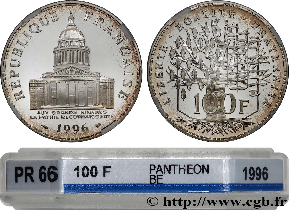100 francs Panthéon, Belle épreuve 1996  F.451/19 MS66 GENI