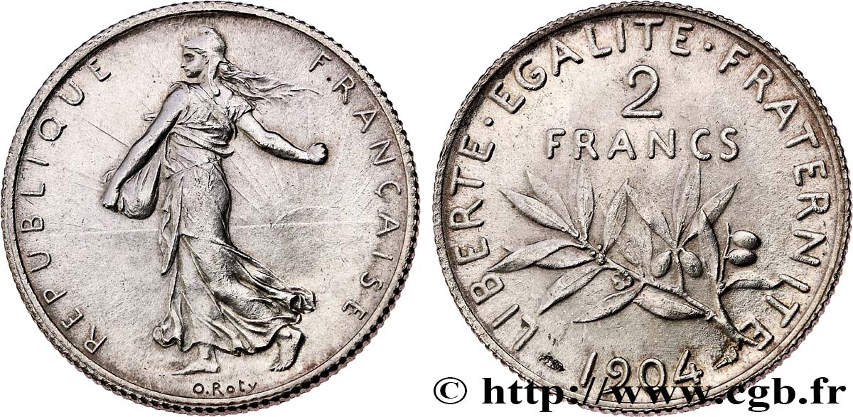 2 francs Semeuse 1904  F.266/8 fST 
