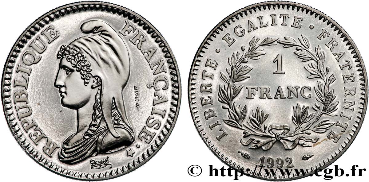 Essai de 1 franc République 1992 Pessac F.229/1 ST 