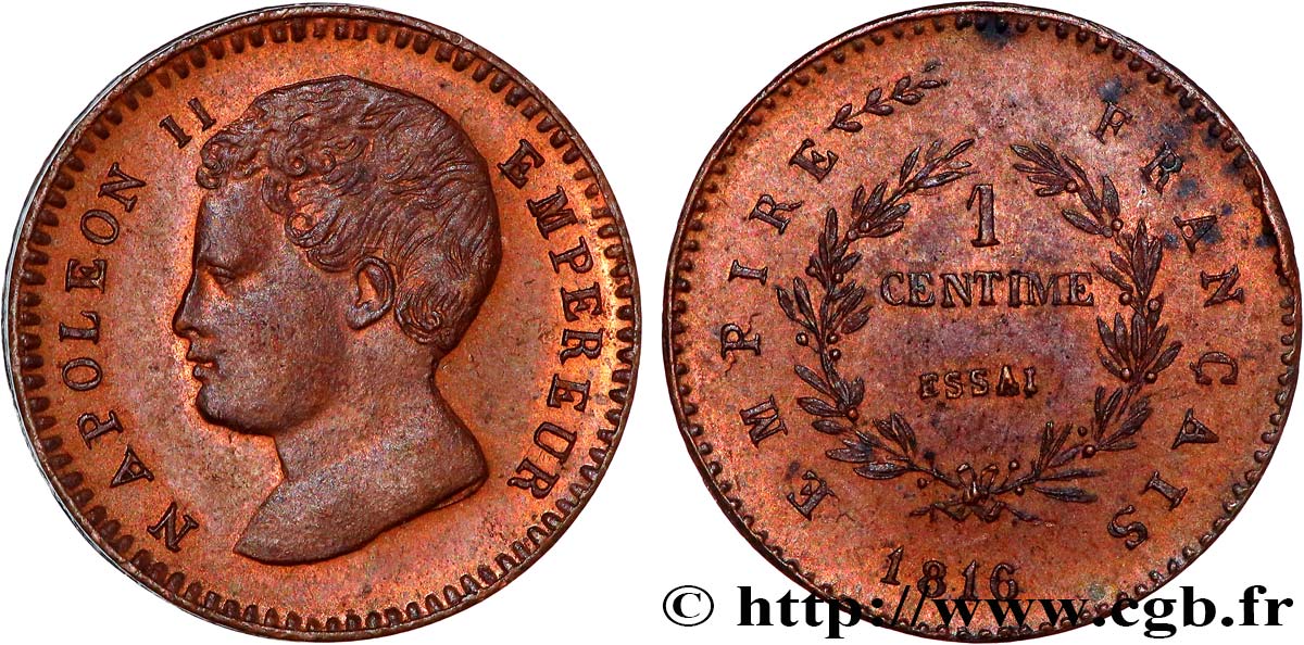 Essai de 1 centime en bronze 1816   VG.2415  fST63 