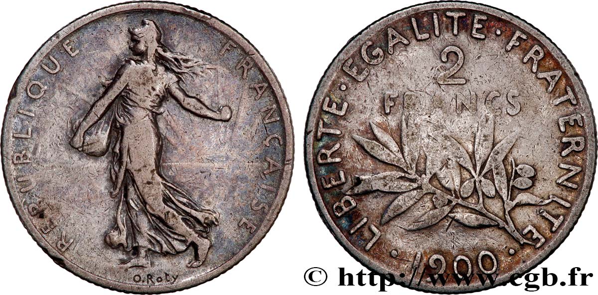 2 francs Semeuse 1900  F.266/4 MB 