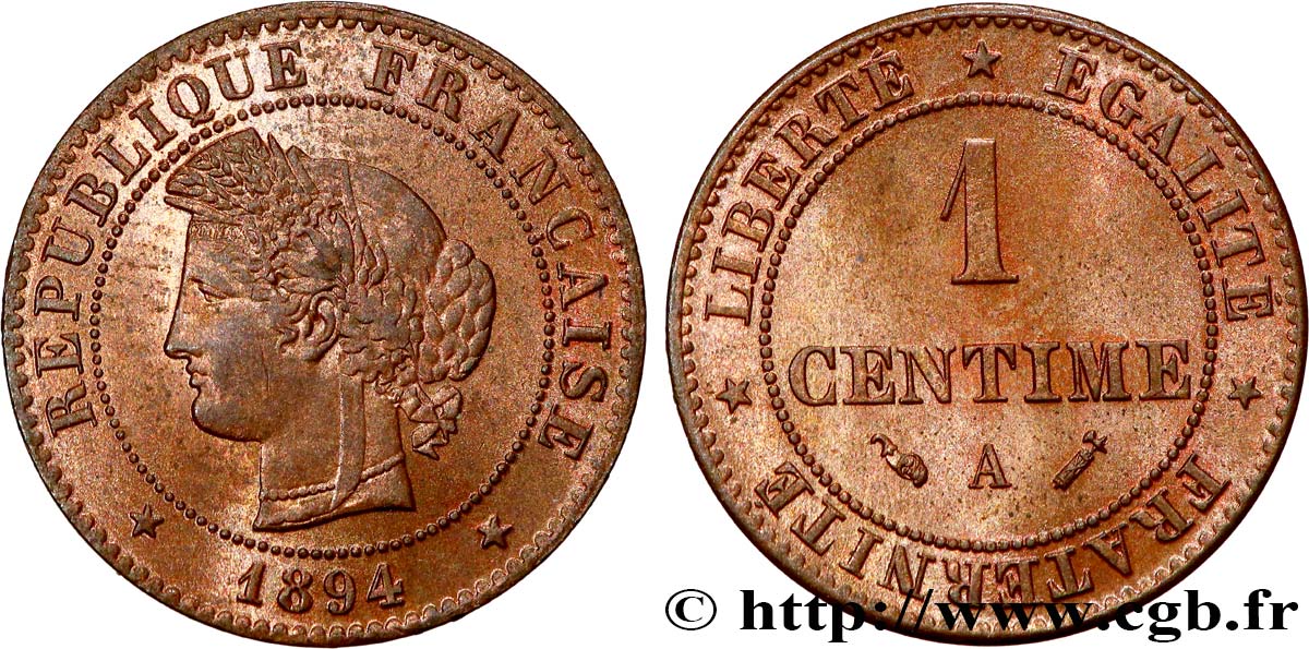1 centime Cérès 1894 Paris F.104/21 MS 