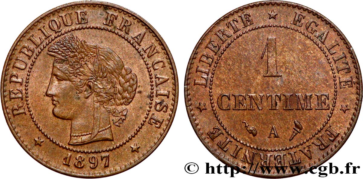 1 centime Cérès 1897 Paris F.104/24 SUP62 