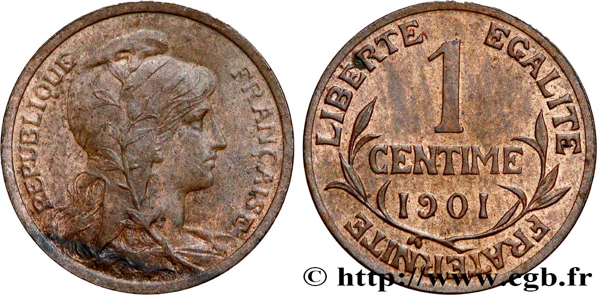 1 centime Daniel-Dupuis 1901 Paris F.105/6 SUP61 