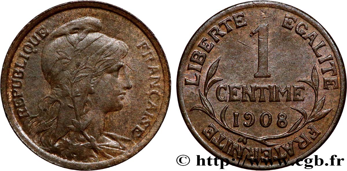 1 centime Daniel-Dupuis 1908 Paris F.105/10 AU 