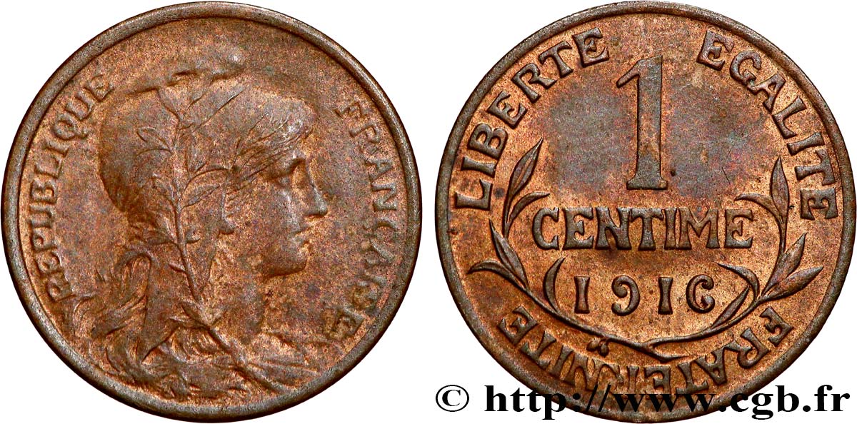 1 centime Daniel-Dupuis 1916 Paris F.105/17 SUP62 