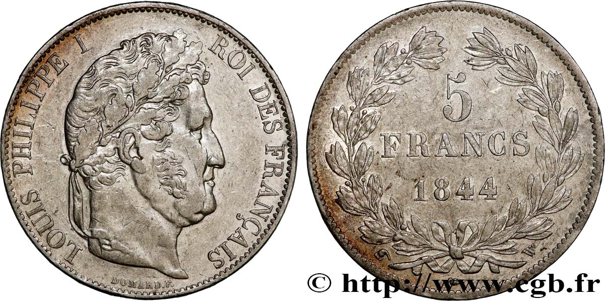 5 francs IIIe type Domard 1844 Lille F.325/5 q.SPL 