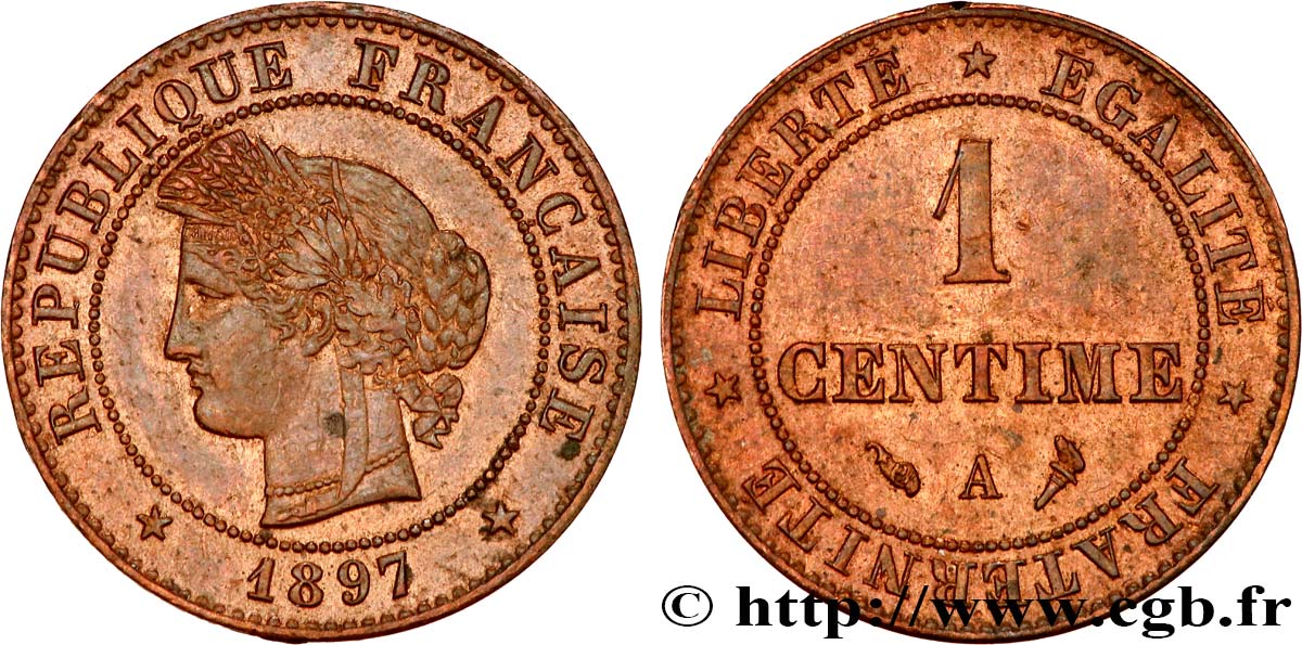 1 centime Cérès 1897 Paris F.104/24 TTB+ 