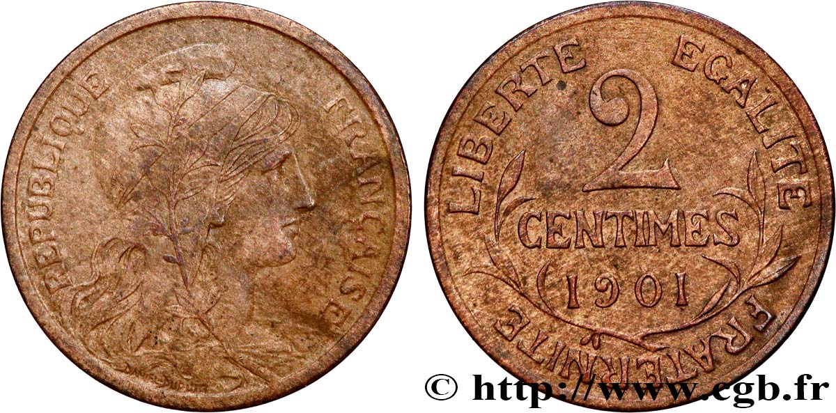 2 centimes Daniel-Dupuis 1901 Paris F.110/6 AU 