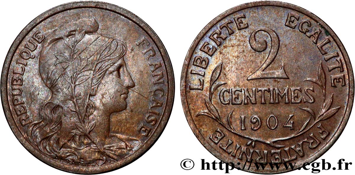 2 centimes Daniel-Dupuis 1904 Paris F.110/9 TTB+ 