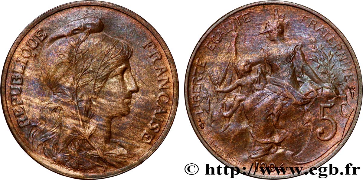 5 centimes Daniel-Dupuis 1904  F.119/14 TTB+ 
