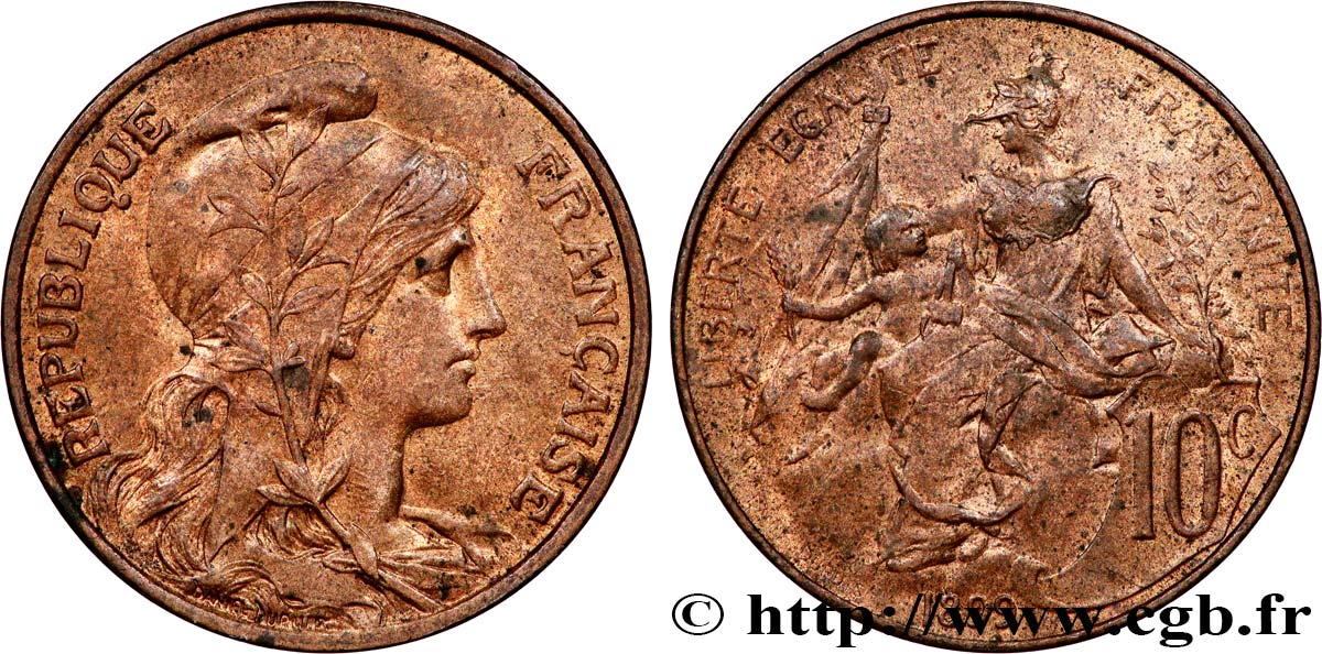 10 centimes Daniel-Dupuis 1899  F.136/7 SPL63 